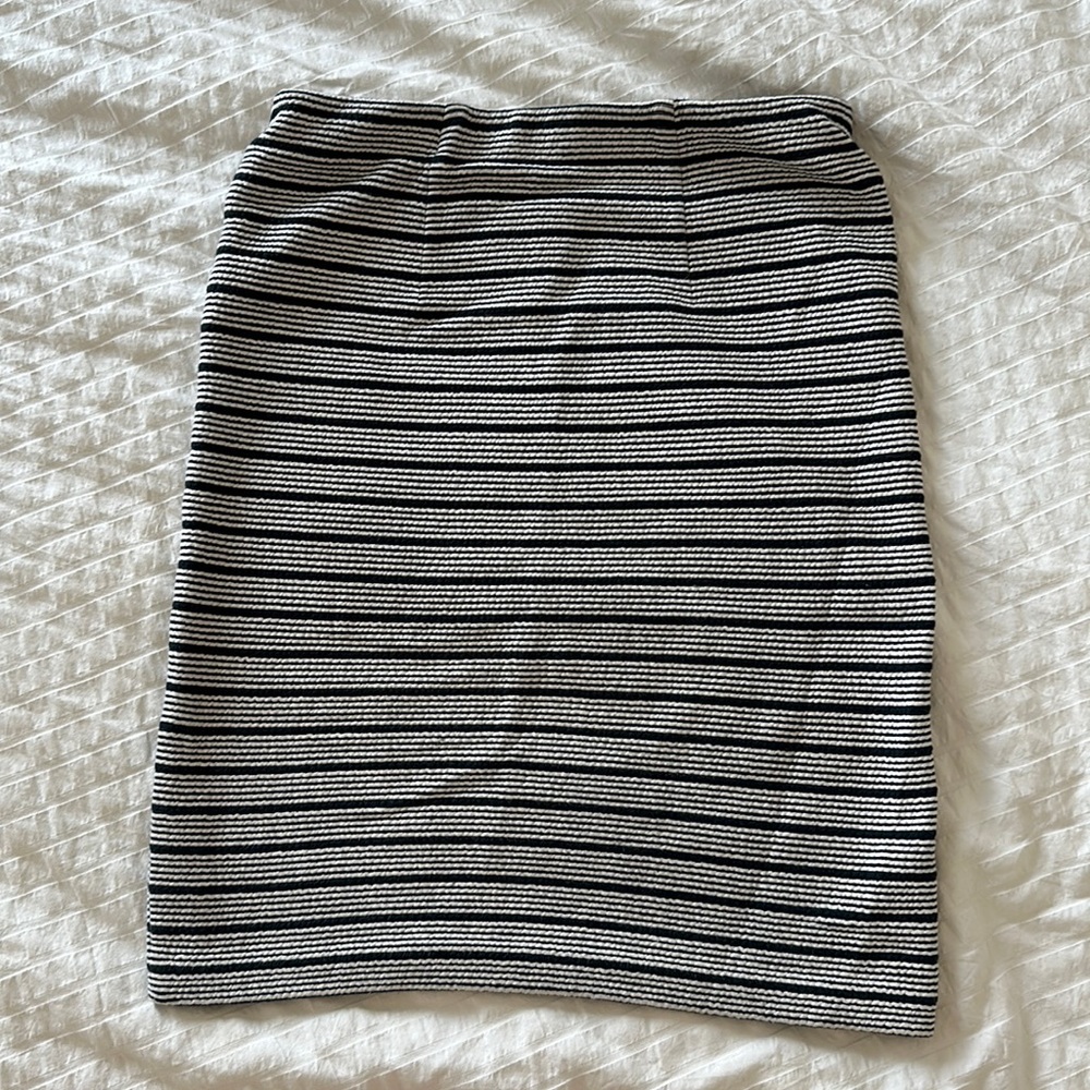 Loft striped pencil skirt